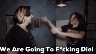 Two Men Fighting We Are Going To F*cking Die GIF