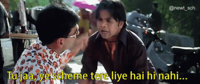 Two Men Having Conversation Saying Tujaa Ye Scheme Tere Liye Hai Hi Nahi GIF