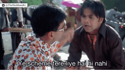 Two Men Having Conversation Ye Scheme Tere Liye Hai Hi Nahi GIF