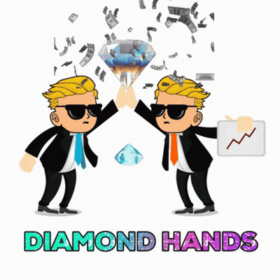 Two Men High Fiving Diamond Hands GIF