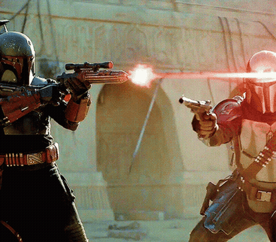 Two Men Holding Guns GIF
