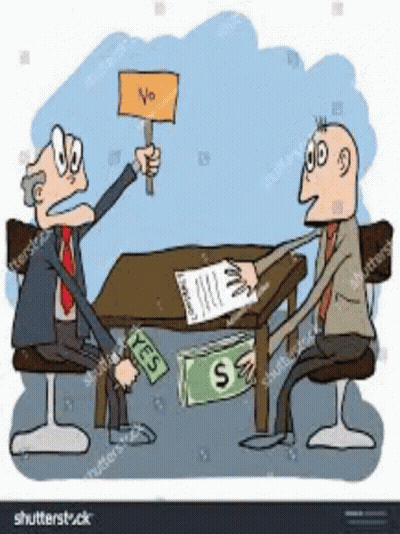 Two Men Holding No Sign And Money Bag GIF