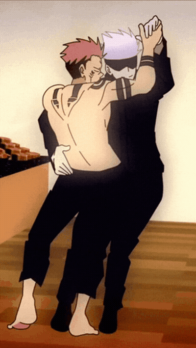 Two Men Hugging And Dancing GIF