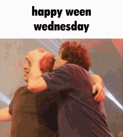 Two Men Hugging Happy Ween Wednesday