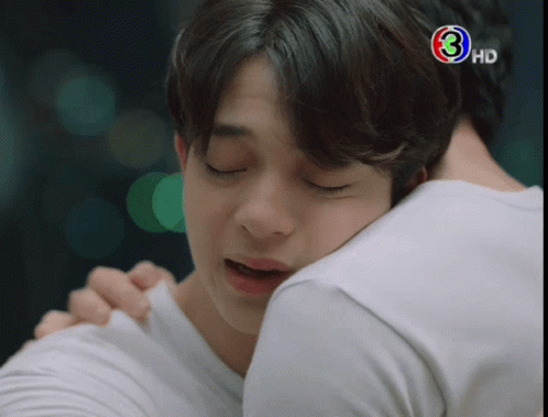 Two Men Hugging Number 3 GIF