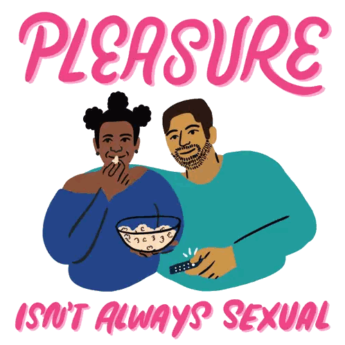 Two Men Hugging Pleasure Isn't Always Sexual Sticker