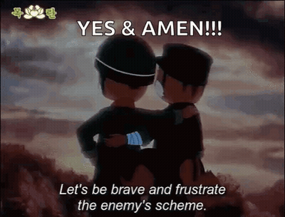 Two Men Hugging Saying Yes & Amen GIF