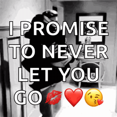 Two Men Hugging With Text I Promise To Never Let You Go GIF