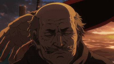 Two Men In A Boat One Holding Sword GIF