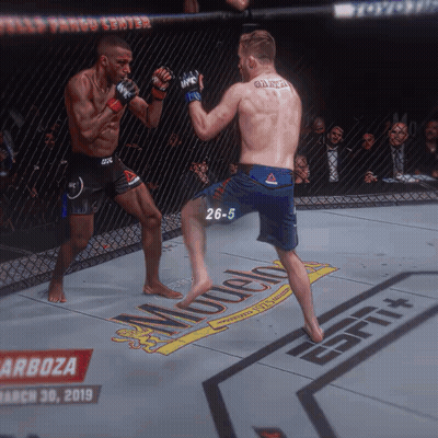 Two Men In A Boxing Ring With The Words Carboza On The Floor GIF