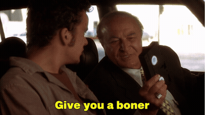 Two Men In A Car Give You A Boner GIF