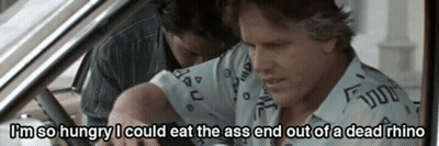 Two Men In A Car With One Saying I 'M So Hungry I Could Eat The Ass GIF