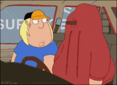 Two Men In A Car With Surf Sign GIF