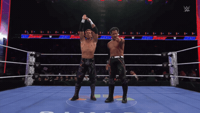 Two Men In A Wrestling Ring With A W Logo On The Ring GIF