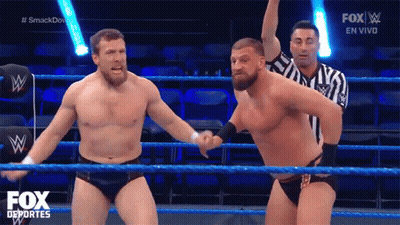 Two Men In A Wrestling Ring With The Fox Logo On The Bottom GIF