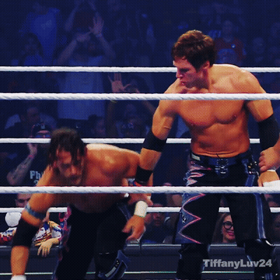 Two Men In A Wrestling Ring With Tiffanyluv24 On The Bottom GIF