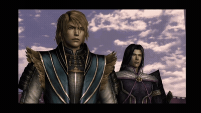 Two Men In Armor Standing GIF