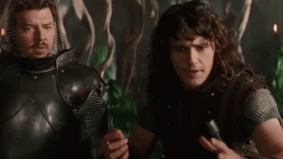 Two Men In Armor With Our Sensitive Hands GIF