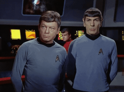 Two Men In Blue Shirts GIF