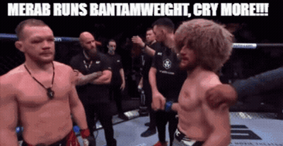Two Men In Boxing Ring Merab Runs Bantamweight Cry More GIF