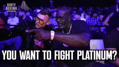 Two Men In Boxing Ring Pointing GIF