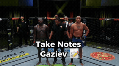Two Men In Boxing Ring Saying Take Notes Gaziev GIF