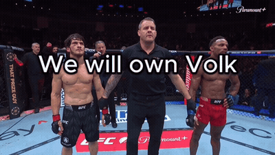 Two Men In Boxing Ring Saying We Will Own Volks GIF