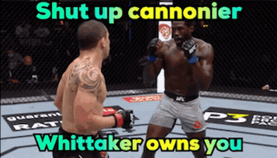 Two Men In Boxing Ring Shut Up Cannonier Whitaker Owns You GIF
