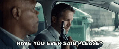Two Men In Car Saying Have You Ever Said Please GIF