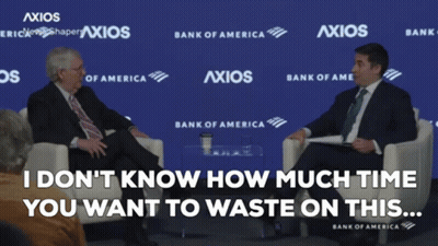Two Men In Front Of Bank Of America Sign GIF