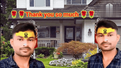 Two Men In Front Of House Saying Thank You So Much GIF