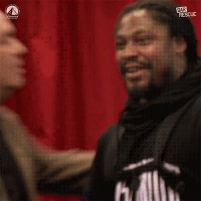 Two Men In Front Of Red Curtain Bar Rescue GIF
