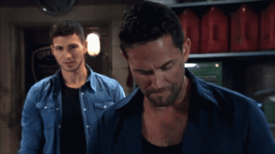 Two Men In Garage Saying Everybodys Got A Double Out There Somewhere GIF