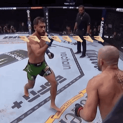 Two Men In Green Shorts Fighting GIF