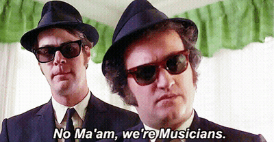 Two Men In Hats And Sunglasses Musicians GIF