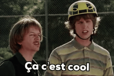 Two Men In Helmets Saying Ca C'est Cool GIF