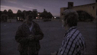 Two Men In Parking Lot Saying That's Gonna Be Great GIF