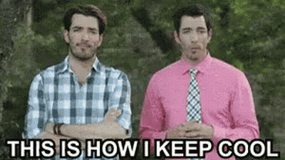 Two Men In Plaid Shirts And Ties Talking GIF