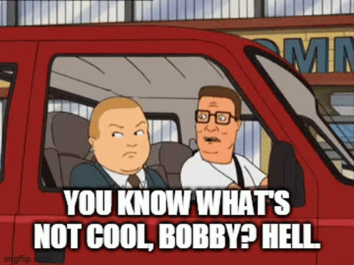 Two Men In Red Van Saying Not Cool Bobby GIF