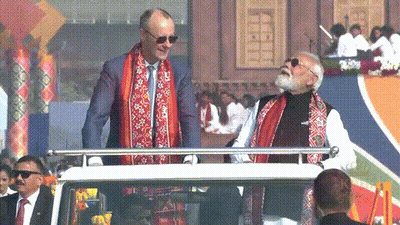 Two Men In Scarves GIF