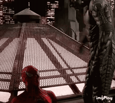Two Men In Spider-Man Costumes GIF
