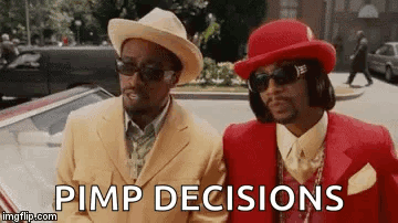 Two Men In Suits And Hats Are Sitting Next To Each Other On A Sidewalk . GIF