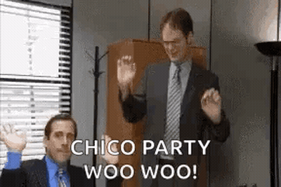 Two Men In Suits Dancing Chico Party Woo Woo GIF