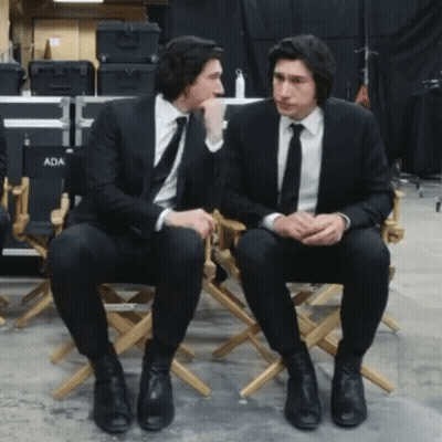 Two Men In Suits In Director's Chairs Ada GIF