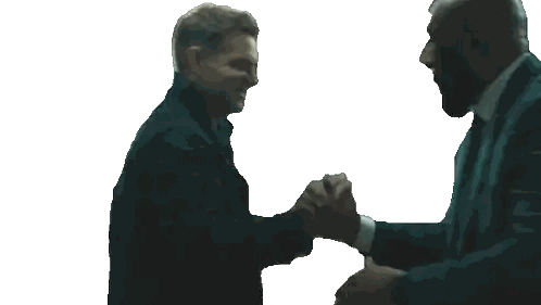 Two Men In Suits Shaking Hands Sticker
