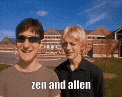 Two Men In Sunglasses With Zen And Allen GIF
