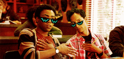Two Men In Thug Life Sunglasses GIF
