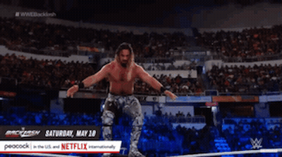 Two Men In Wrestling Ring Saturday May 18 GIF