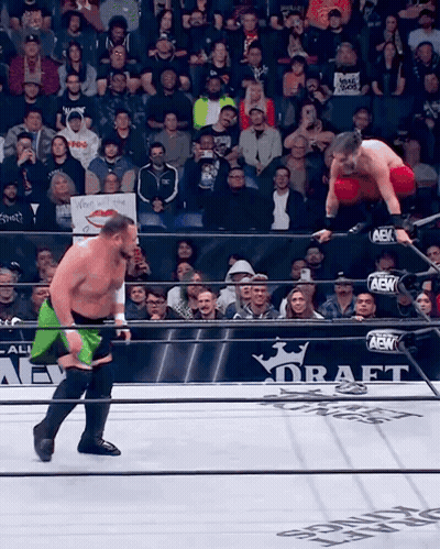 Two Men In Wrestling Ring With Draft Sign GIF