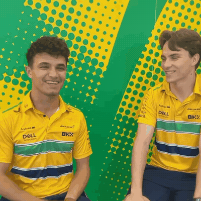 Two Men In Yellow Dell Shirts GIF
